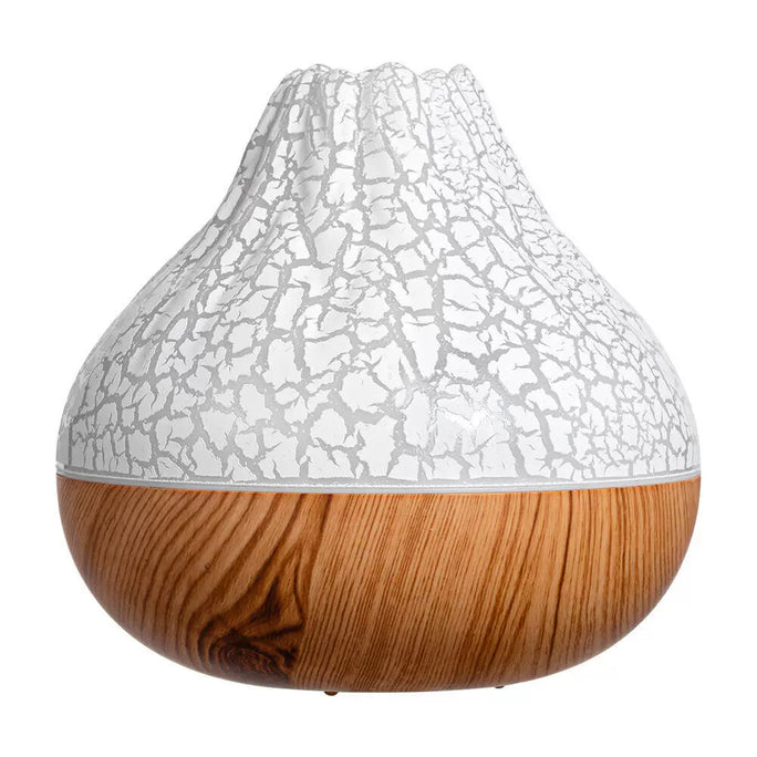 New Arrival Crack Heavy Fog Desktop Mute Colorful Flame Wood Grain Humidifier Cross-Border Small Volcano Humidifier